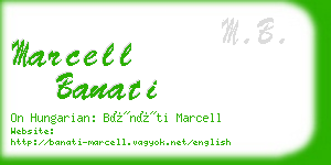 marcell banati business card